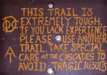 Mount Moosilauke, Beaver Brook Trail Sign